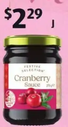 ALDI Festive Selection Cranberry Sauce offer