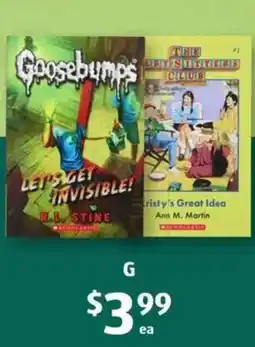 ALDI Baby-Sitters Club or Goosebumps Books offer