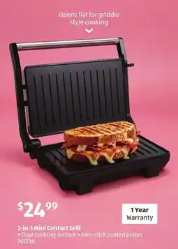 ALDI 2-in-1 Mini Contact Grill offer