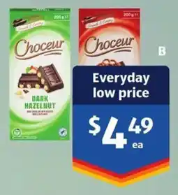 ALDI Choceur Chocolate Block offer