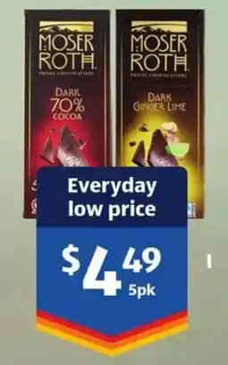 ALDI Moser Roth Chocolate offer