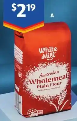 ALDI White Mill Wholemeal Plain Flour offer