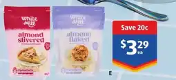 ALDI White Mill Baking Almonds offer