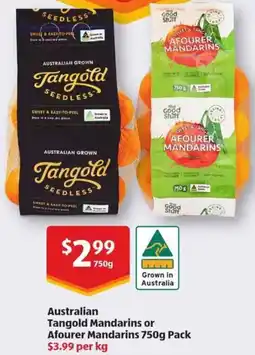 ALDI Australian Tangold Mandarins or Afourer Mandarins offer