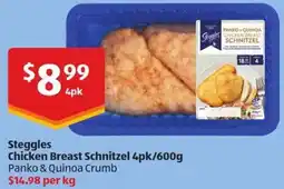 ALDI Steggles Chicken Breast Schnitzel offer