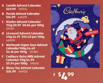 Cadbury Dairy Milk Advent Calendar