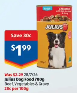 ALDI Julius Dog Food offer