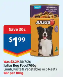 ALDI Julius Dog Food offer