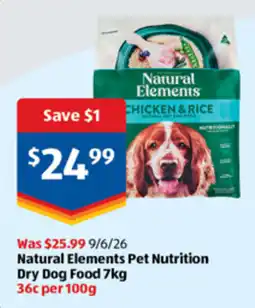 ALDI Natural Elements Pet Nutrition Dry Dog Food offer