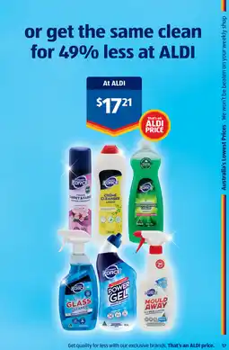 ALDI Power Force cleaning products offer