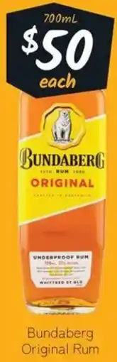 Cellarbrations Bundaberg Original Rum offer
