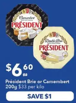 Ritchies President Brie or Camembert offer