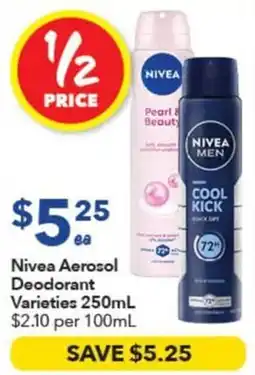 Ritchies Nivea Aerosol Deodorant Varieties offer
