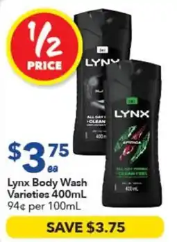 Ritchies Lynx Body Wash Varieties offer