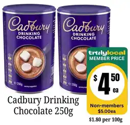 Farmer Jack's Cadbury Drinking Chocolate offer