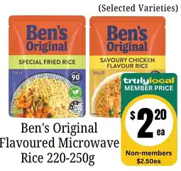 Farmer Jack's Ben's Original Flavoured Microwave Rice offer