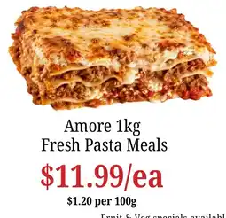 Farmer Jack's Amore 1kg Fresh Pasta Meals offer