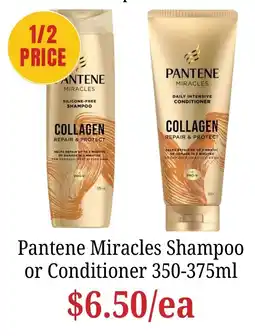 Farmer Jack's Pantene Miracles Shampoo or Conditioner offer