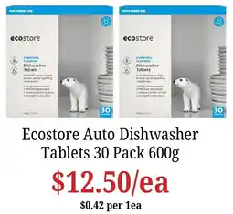 Farmer Jack's Ecostore Auto Dishwasher Tablets offer