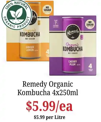 Remedy Organic Kombucha
