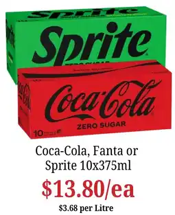 Farmer Jack's Coca-Cola, Fanta or Sprite offer