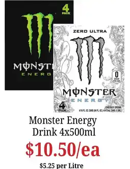 Farmer Jack's Monster Energy Drink offer