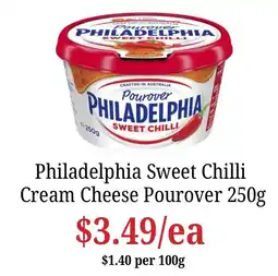 Farmer Jack's Philadelphia Sweet Chilli Cream Cheese Pourover offer