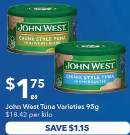 Ritchies John West Tuna Varieties offer
