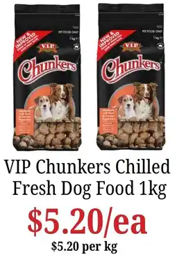 Farmer Jack's VIP Chunkers Chilled Fresh Dog Food offer