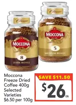 Supa Valu Moccona Freeze Dried Coffee Selected Varieties offer