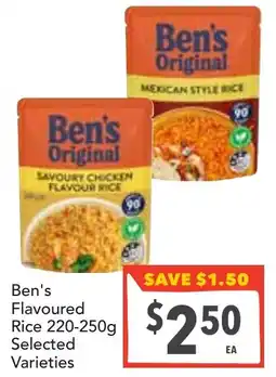 Supa Valu Ben's Flavoured Rice offer