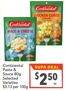 Supa Valu Continental Pasta & Sauce offer