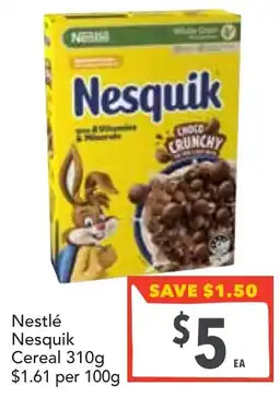 Supa Valu Nestlé Nesquik Cereal offer