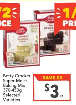 Supa Valu Betty Crocker Super Moist Baking Mix offer