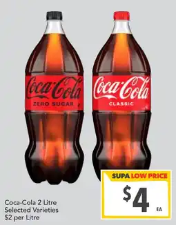 Supa Valu Coca-Cola 2 Litre Selected Varieties offer