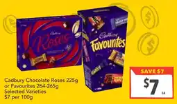 Supa Valu Cadbury Chocolate Roses or Favourites offer