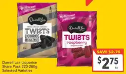 Supa Valu Darrell Lea Liquorice Share Pack Selected Varieties offer