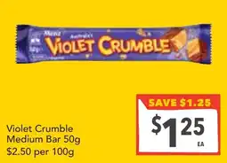 Supa Valu Violet Crumble offer
