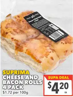 Supa Valu Suprima Cheese and Bacon Rolls offer