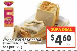 Supa Valu Wonder Bread 5 Star offer