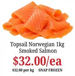 Farmer Jack's Topsail Norwegian Smoked Salmon offer