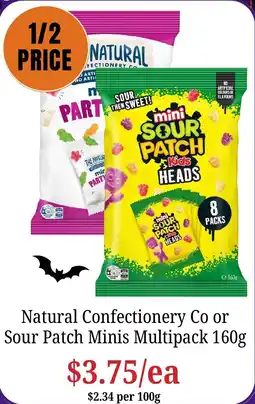 Farmer Jack's Natural Confectionery Co or Sour Patch Minis Multipack offer