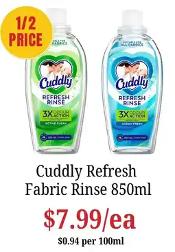 Farmer Jack's Cuddly Refresh Fabric Rinse offer