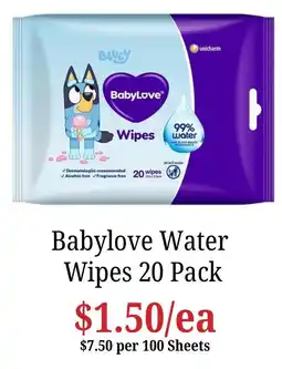 Farmer Jack's Babylove Water Wipes offer
