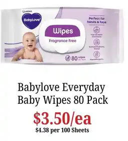 Farmer Jack's Babylove Everyday Baby Wipes offer