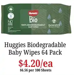Farmer Jack's Huggies Biodegradable Baby Wipes offer