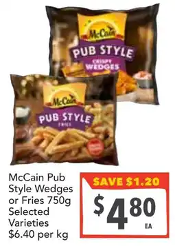Supa Valu McCain Pub Style Wedges offer