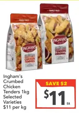 Supa Valu Ingham's Crumbed Chicken Tenders offer