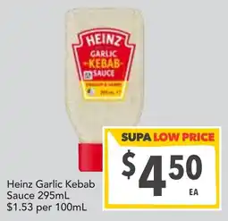 Supa Valu Heinz Garlic Kebab Sauce offer