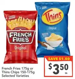 Supa Valu French Fries Thins Chips offer
